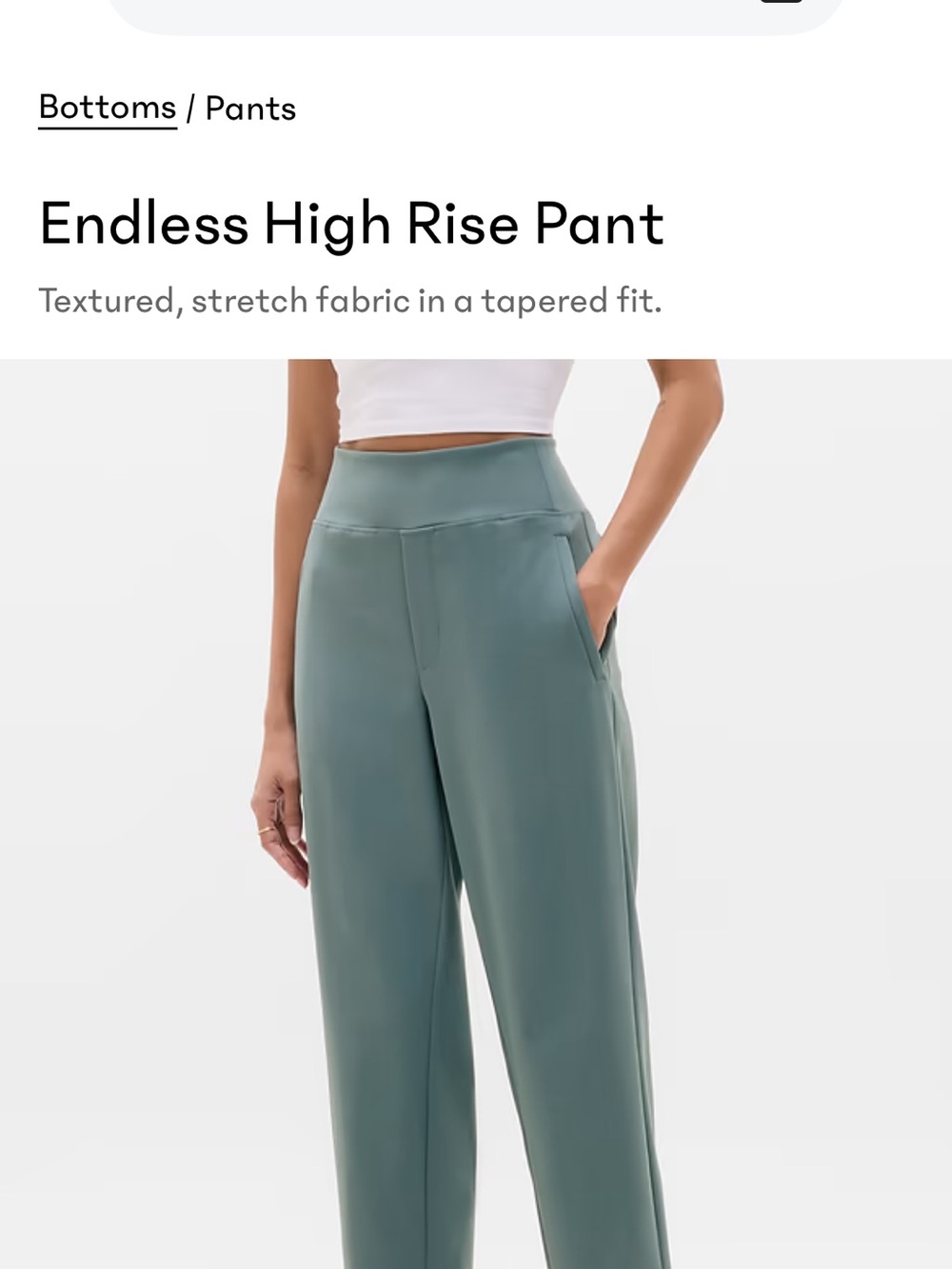 Athleta Endless High-Rise Wide Leg Pants — Sage Green